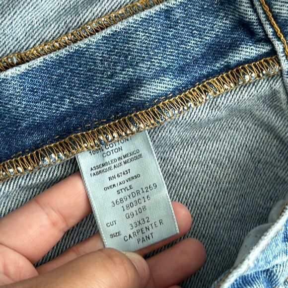 VINTAGE Y2K POLO RALPH LAUREN JEANS CARPENTER BAGGY STYLE MENS 33X32 - Picture 10 of 10